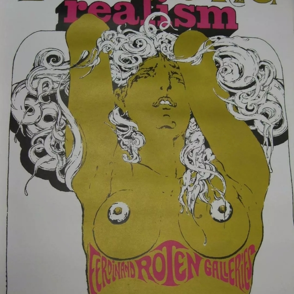 Vintage 1970s topless Ferdinand Roten poster - Picture 3 of 10